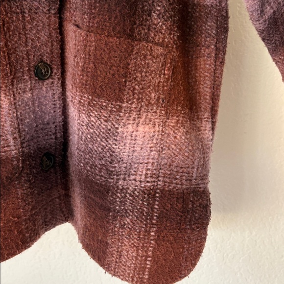 Madewell brushed plaid knit shirt jacket - Picture 5 of 7
